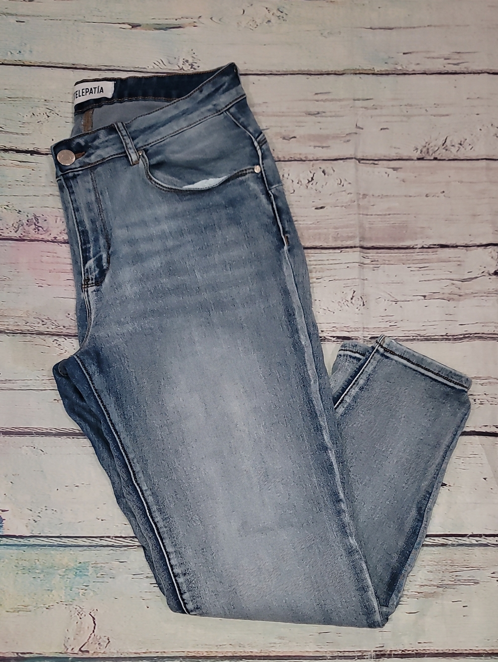 Acid Washed Skinny Jeans With Flatter Fit Booty